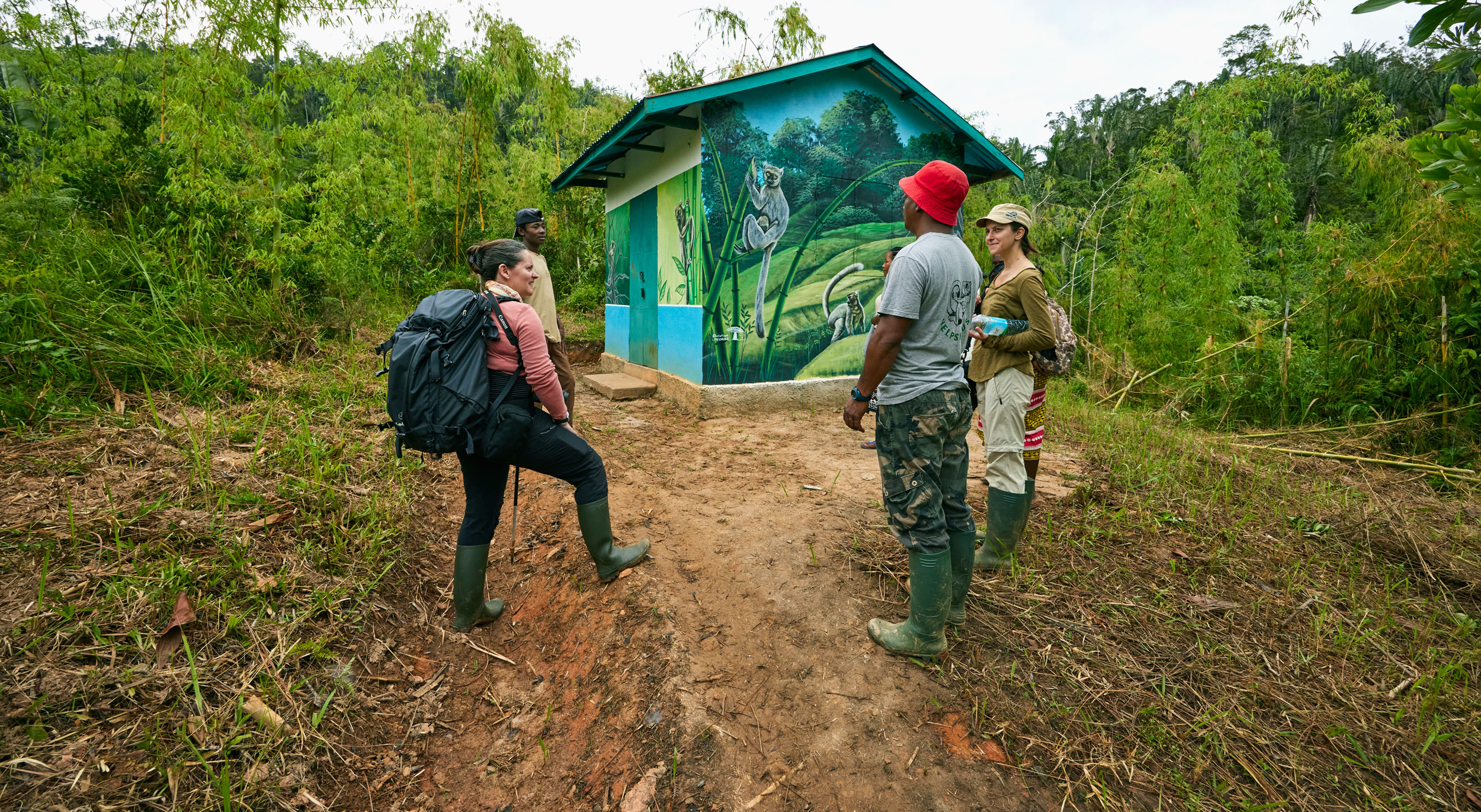 Visite test de la forêt d'Anokolona sur le site de conservation d'Helpsimus à Madagascar